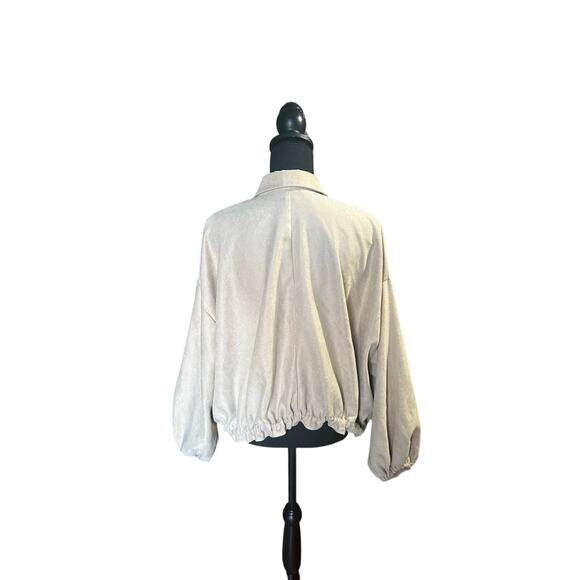Favlux Beige Button-Down Shirt with Drawstring Hem – Casual Chic - Picture 6 of 8